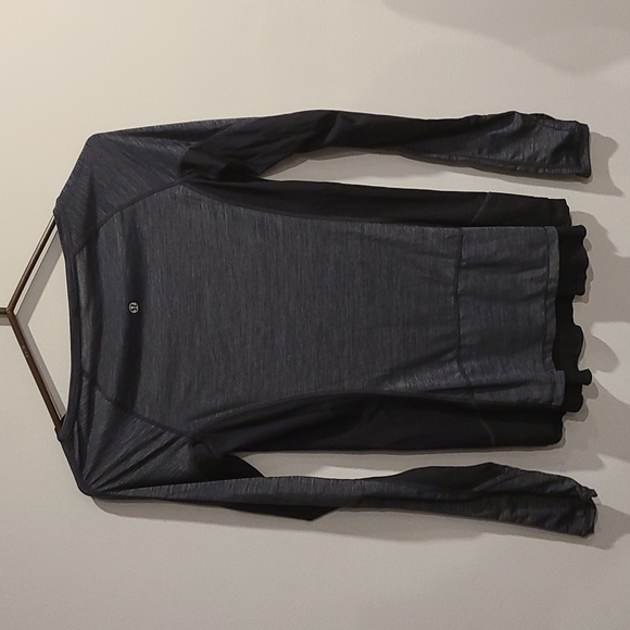 Nwot Lululemon Run: In The Sun Long Sleeve Black and grey - Picture 8 of 11